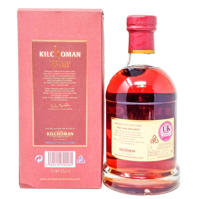 Kilchoman 2011 Port Cask Matured Single Malt Scotch Whisky, 70cl, 55% ABV