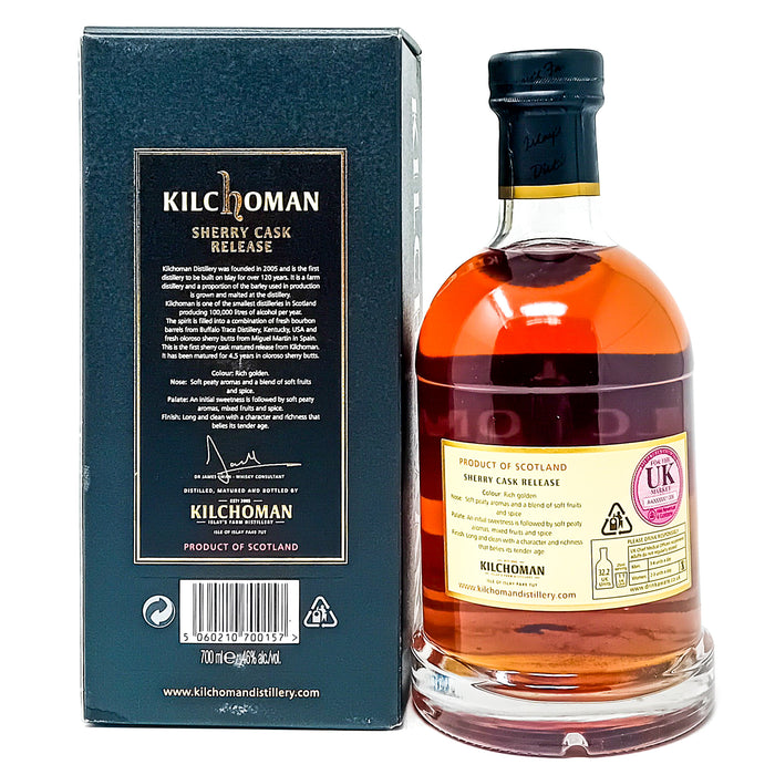 Kilchoman Sherry Cask Release Single Malt Scotch Whisky, 70cl, 46% ABV