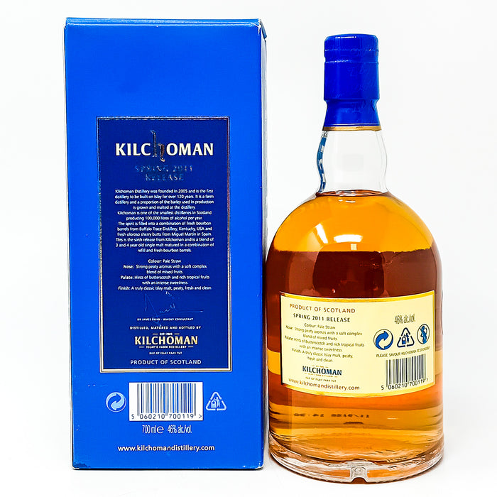 Kilchoman 2011 Spring Release Single Malt Scotch Whisky, 70cl, 46% ABV