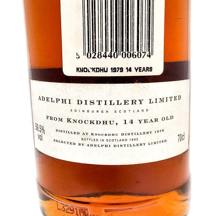 Knockdhu 1979 14 Year Old Adelphi Single Malt Scotch Whisky, 70cl, 59.5% ABV