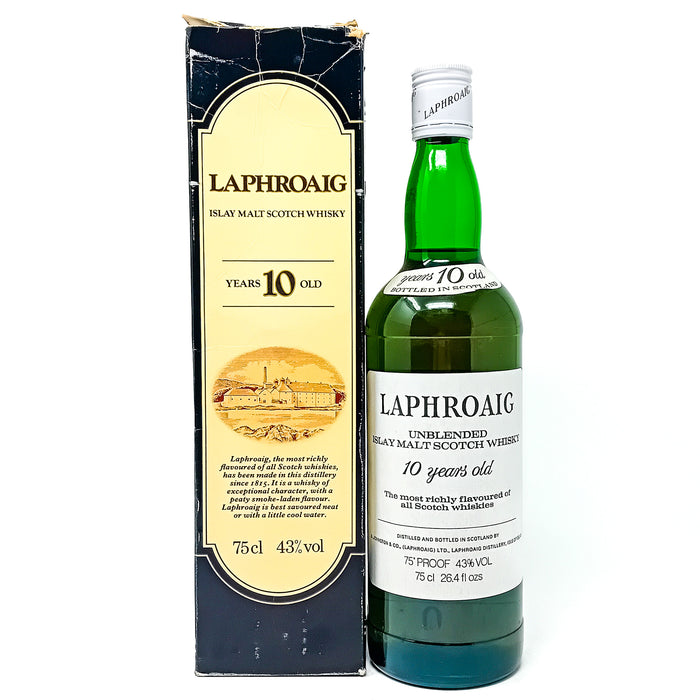 Laphroaig 10 Year Old Pre-Royal Warrant Single Malt Scotch Whisky, 75cl (26.4 fl.ozs.), 43% ABV (75° Proof)