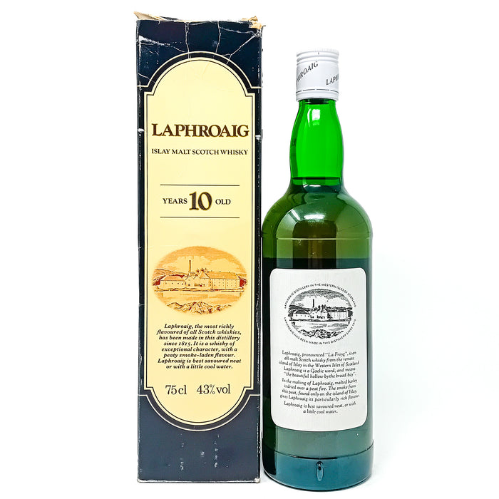 Laphroaig 10 Year Old Pre-Royal Warrant Single Malt Scotch Whisky, 75cl (26.4 fl.ozs.), 43% ABV (75° Proof)