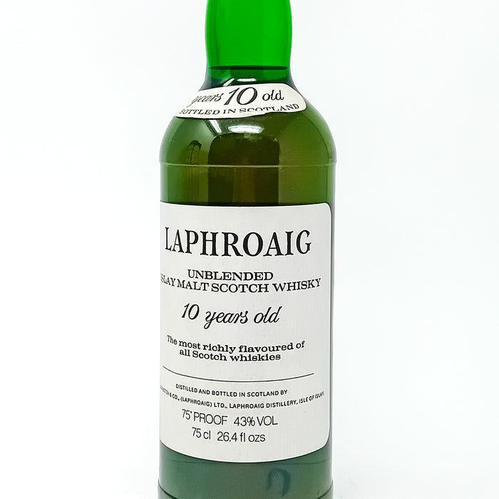 Laphroaig 10 Year Old Pre-Royal Warrant Single Malt Scotch Whisky, 75cl (26.4 fl.ozs.), 43% ABV (75° Proof)