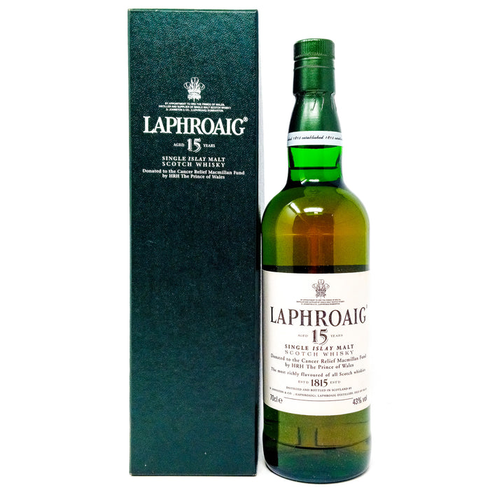 Laphroaig 15 Year HRH Prince Charles Charity Bottling Single Malt Scotch Whisky, 70cl, 43% ABV