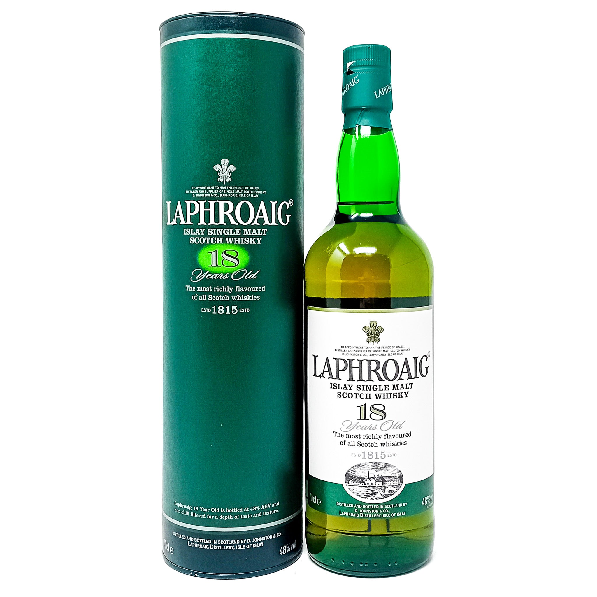 Laphroaig 18 Year Old pre-2013 Single Malt Scotch Whisky 70cl, 48% ABV