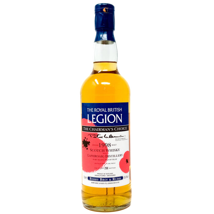 Laphroaig 1998 Berry Brothers and Rudd British Legion Single Malt Scotch Whisky 70cl, 51.4% ABV