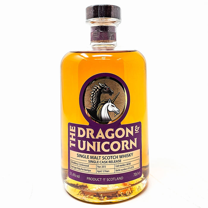 Linkwood 2013 12 Year Old The Dragon & Unicorn Single Malt Scotch Whisky, 70cl, 51.4% ABV