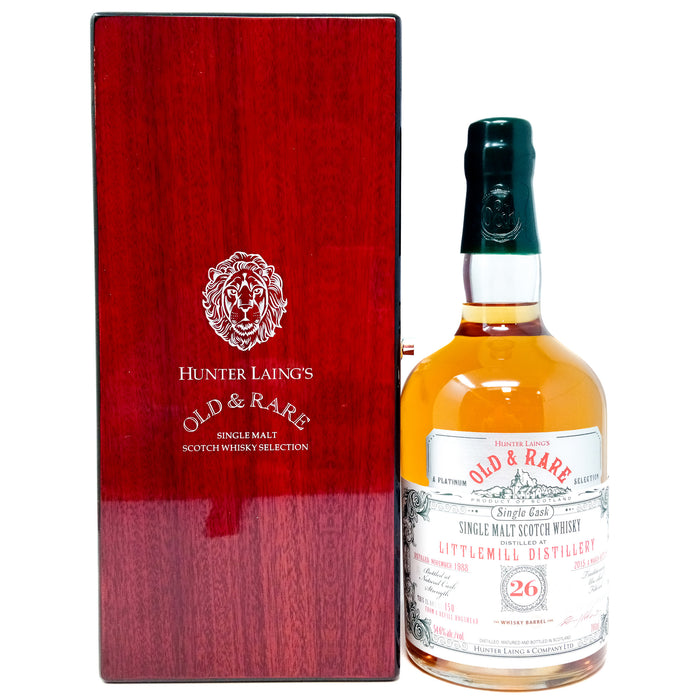 Littlemill 1988 26 Year Old Hunter Laing's Old & Rare Single Malt Scotch Whisky, 70cl, 54.6% ABV