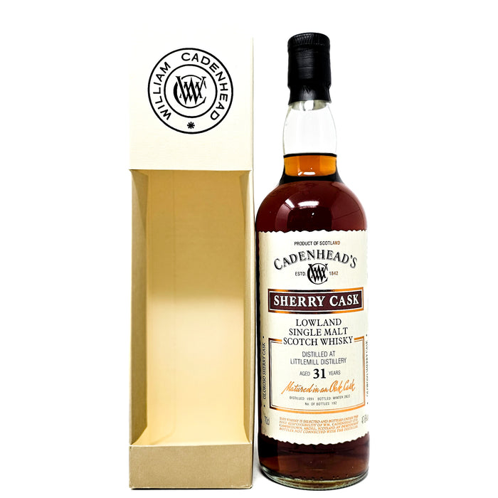 Littlemill 1991 31 Year Old Cadenhead's Sherry Cask Single Malt Scotch Whisky, 70cl, 47.6% ABV
