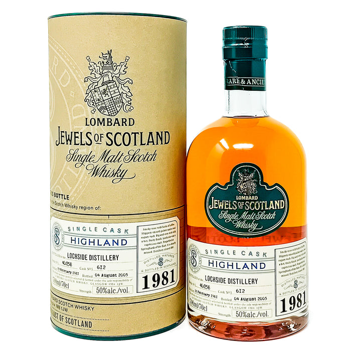 Lochside 1981 Lombard Jewels of Scotland Single Malt Scotch Whisky, 70cl, 450% ABV