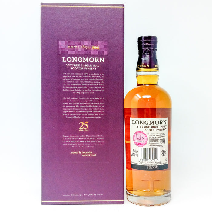Longmorn 25 Year Old Triple Cask Matured Single Malt Scotch Whisky, 70cl, 53.0% ABV