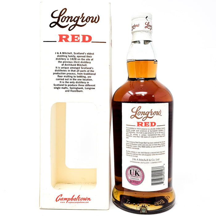 Longrow Red 12 Year Old Fresh Pinot Noir Casks Single Malt Scotch Whisky, 70cl, 52.9% ABV