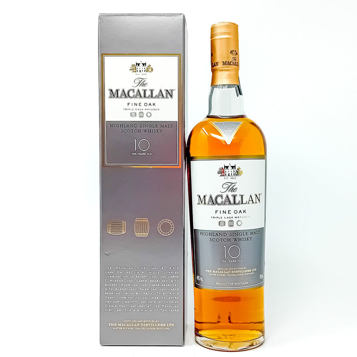 Macallan 10 Year Old Fine Oak Single Malt Scotch Whisky, 70cl, 40% ABV