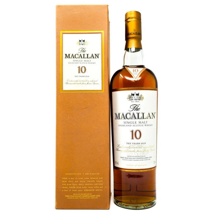 Macallan 10 Year Old Sherry Oak Single Malt Scotch Whisky, 70cl, 40% ABV