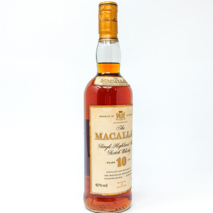 Macallan 10 Year Old 1990s Single Malt Scotch Whisky, 70cl, 40% ABV