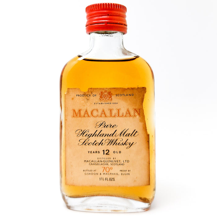 Macallan 12 Year Old Single Malt Scotch Whisky, Miniature, 1 2/3 fl. ozs., 70° Proof