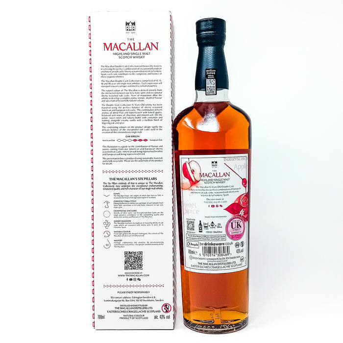 Macallan 15 Year Old Double Cask Collection Single Malt Scotch Whisky, 70cl, 43% ABV