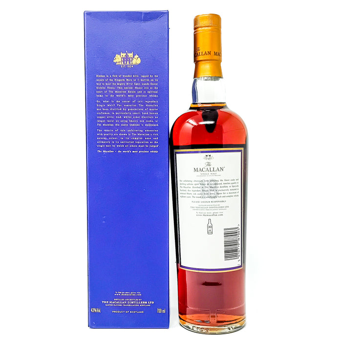 Macallan 1986 18 Year Old Single Malt Scotch Whisky, 70cl, 43% ABV