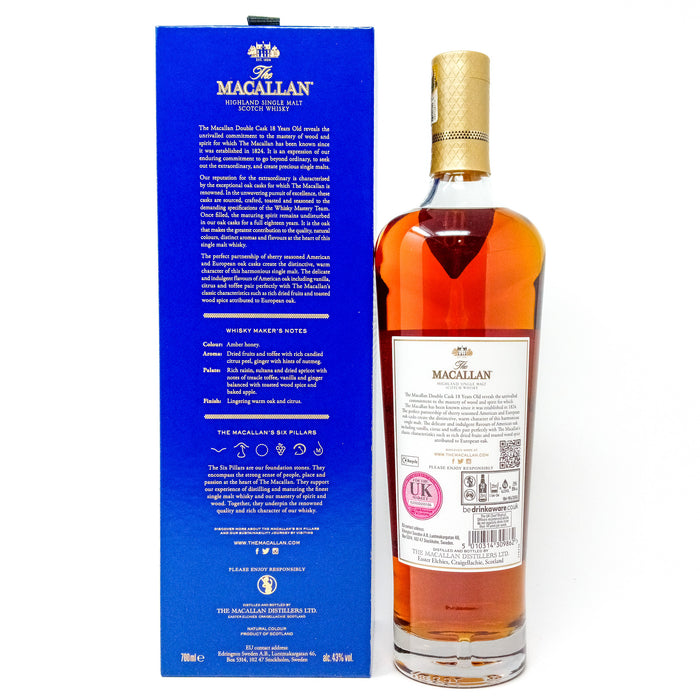 Macallan 18 Year Old Double Cask 2023 Single Malt Scotch Whisky, 70cl, 43% ABV