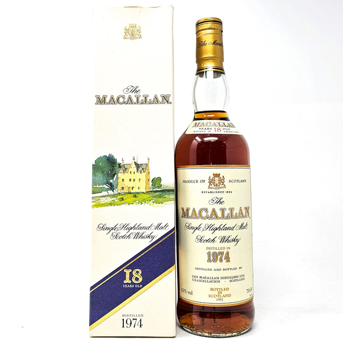 Macallan 1974 18 Year Old Single Malt Scotch Whisky, 70cl, 43% ABV