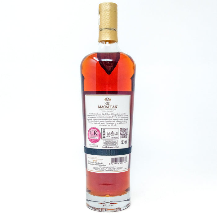 Macallan 25 Year Old Sherry Oak 2023 Release Single Malt Scotch Whisky, 70cl, 43% ABV