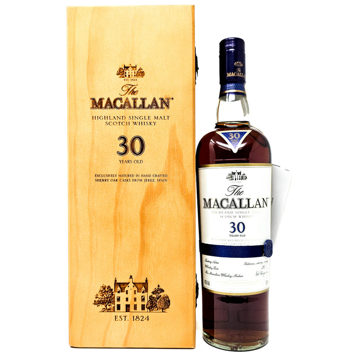 Macallan 30 Year Old Sherry Oak pre-2018 Single Malt Scotch Whisky, 70cl, 43% ABV