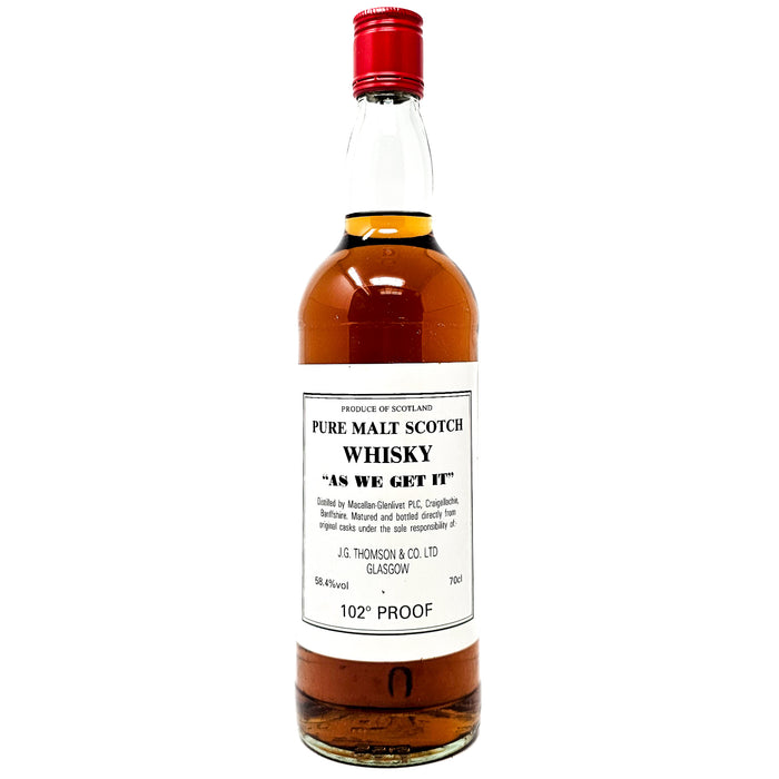 Macallan As We Get It 102 Proof 1990s Single Malt Scotch Whisky, 70cl, 58.4% ABV (102° Proof)