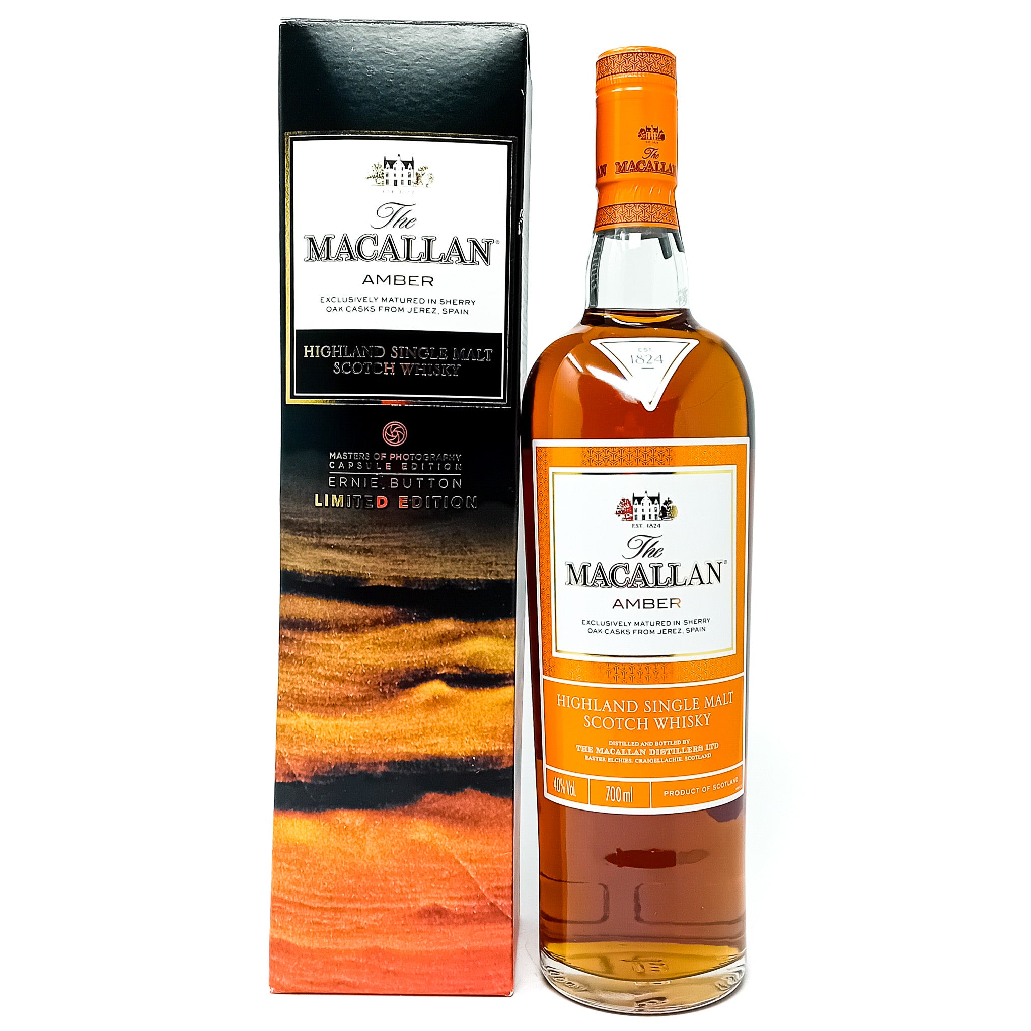 Macallan Amber Ernie Button Edition Single Malt Scotch Whisky, 70cl, 4