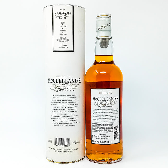 McClelland's 16 Year Old Single Malt Scotch Whisky, 75cl, 40% ABV