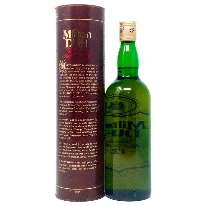 Miltonduff 12 Year Old Single Malt Scotch Whisky, 75cl, 43% ABV