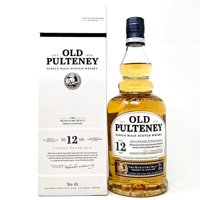Old Pulteney 12 Year Old Single Malt Scotch Whisky, 70cl, 40% ABV