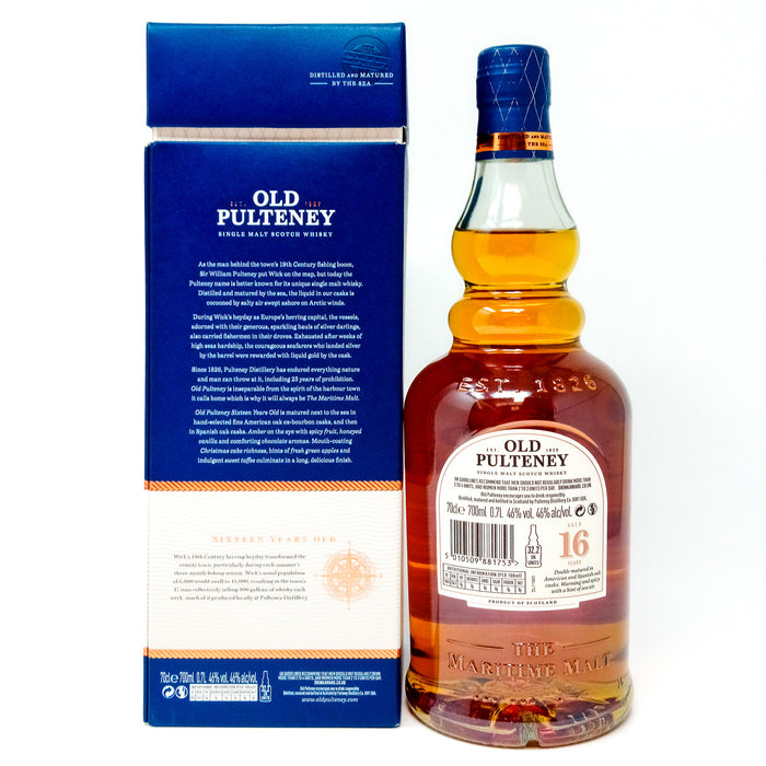 Old Pulteney 16 Year Old Single Malt Scotch Whisky 70cl, 46% ABV