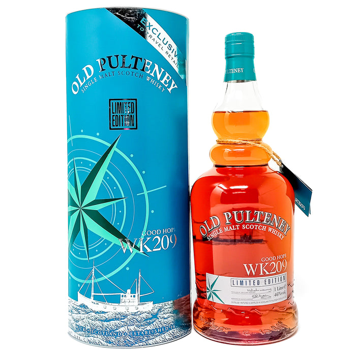Old Pulteney Good Hope WK209 Single Malt Scotch Whisky, 1L, 46% ABV