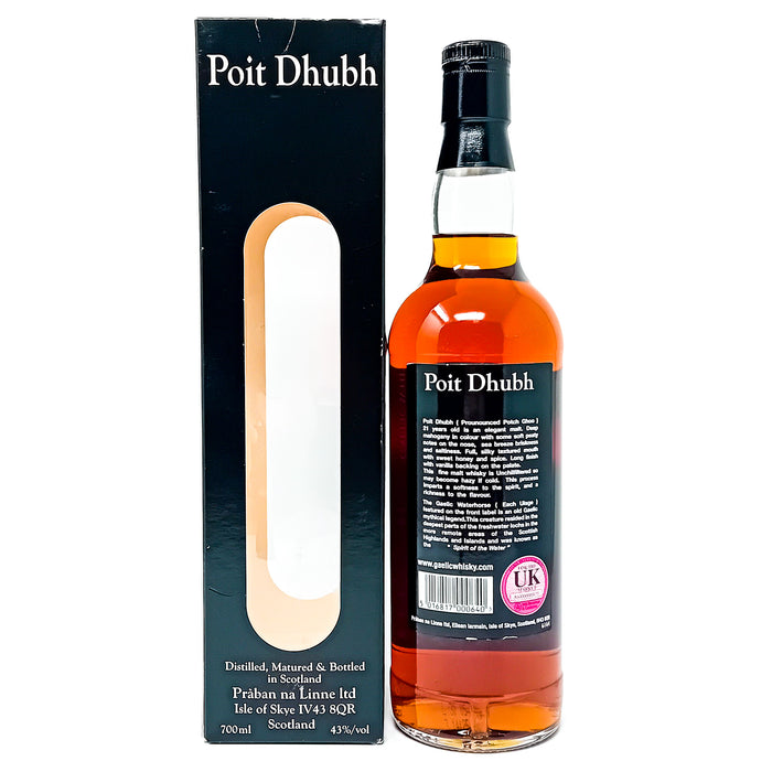 Poit Dhubh 21 Year Old Blended Malt Scotch Whisky 70cl, 43% ABV