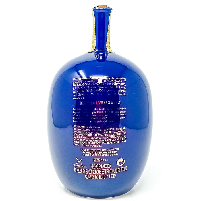 Porfidio Nom 1141 Royal Blue Ceramic Reposado Tequila, 1L, 40% ABV