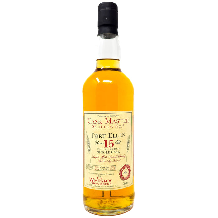 Port Ellen 15 Year Old The Whisky Connoisseur Cask Master Selection No.3 Single Malt Scotch Whisky, 70cl, 62.6% ABV