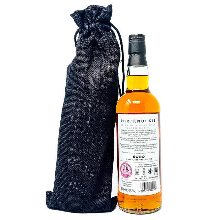 Portknockie Speyside Single Malt Scotch Whisky, 70cl, 43% ABV