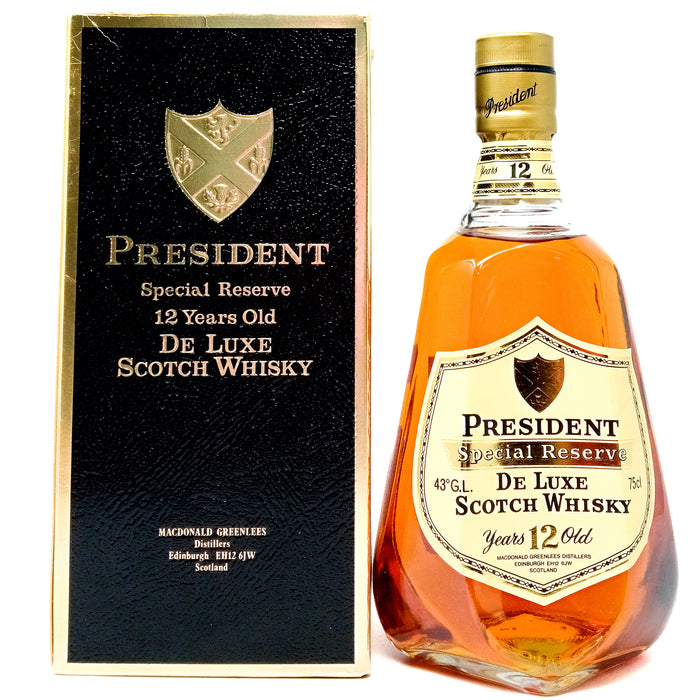 President Special Reserve De Luxe Blended Scotch Whisky, 75cl, 43% ABV