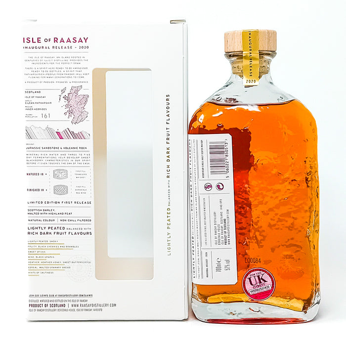 Raasay Inaugural Release 2020 Release Single Malt Scotch Whisky, 70cl, 52% ABV