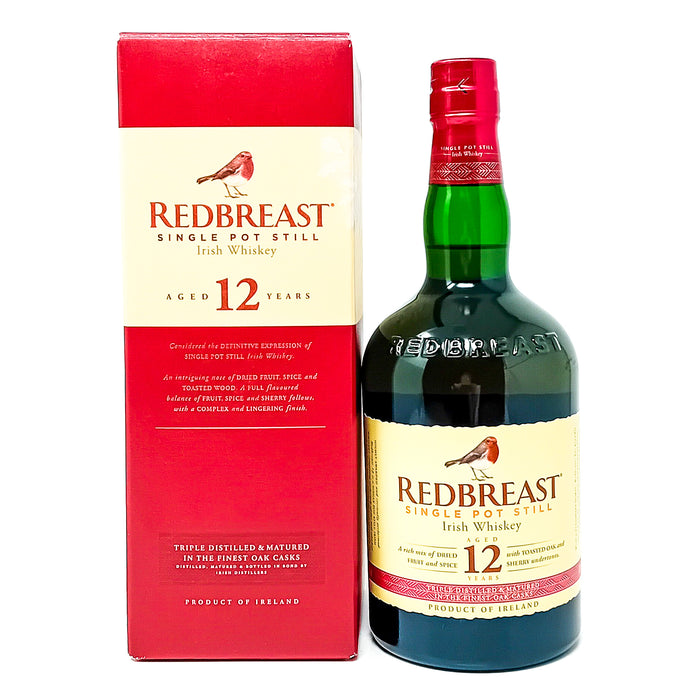 Redbreast 12 Year Old Single Pot Still Irish Whiskey, 70cl, 40% ABV
