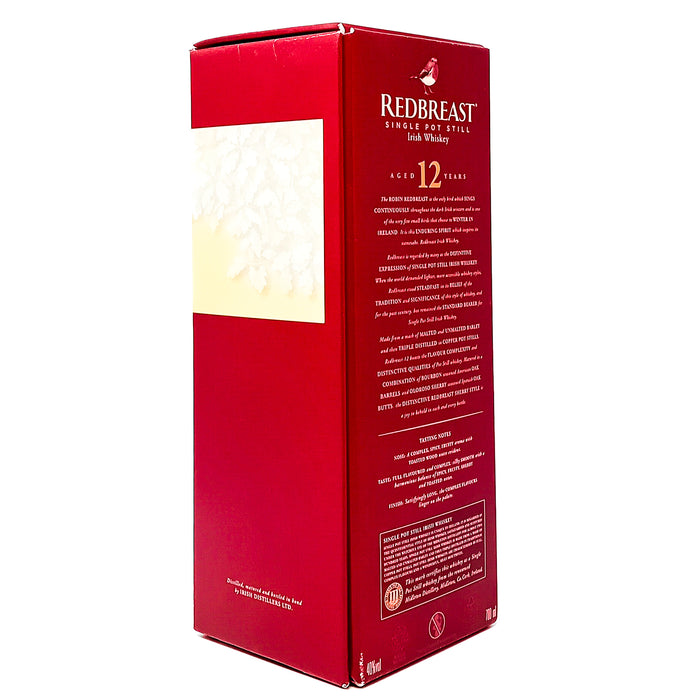 Redbreast 12 Year Old Single Pot Still Irish Whiskey, 70cl, 40% ABV