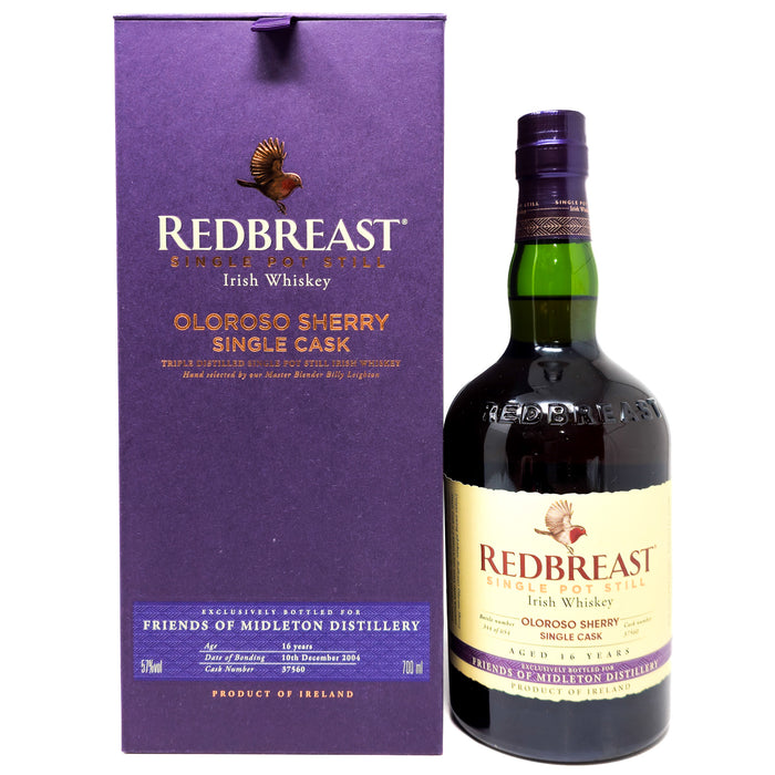 Redbreast 2004 16 Year Old Single Oloroso Cask #37560 Friends of Midleton Distillery Single Pot Still Irish Whiskey 70cl, 57% ABV