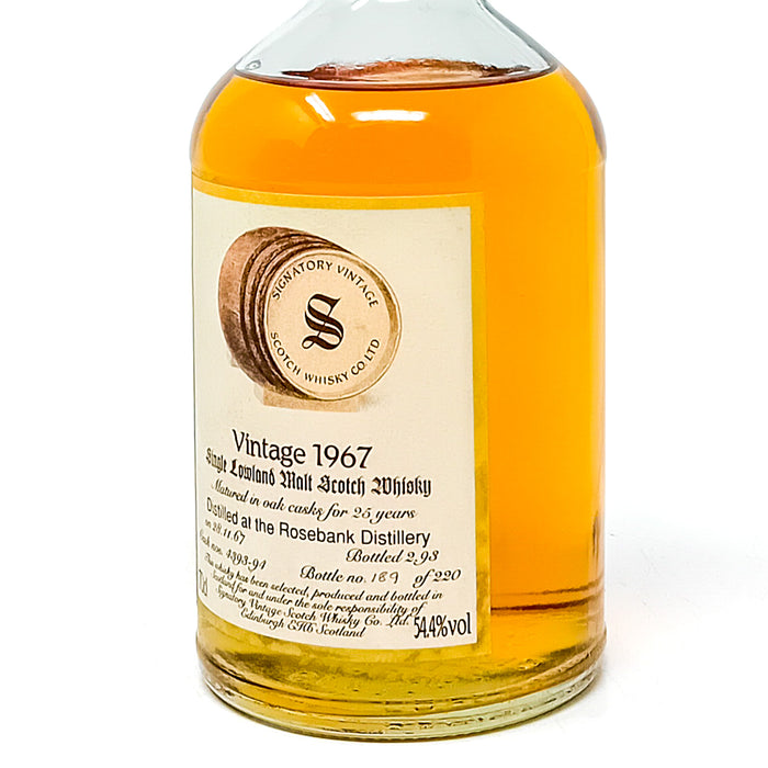 Rosebank 1967 25 Year Old Signatory Vintage Single Malt Scotch Whisky, 70cl, 54.4% ABV