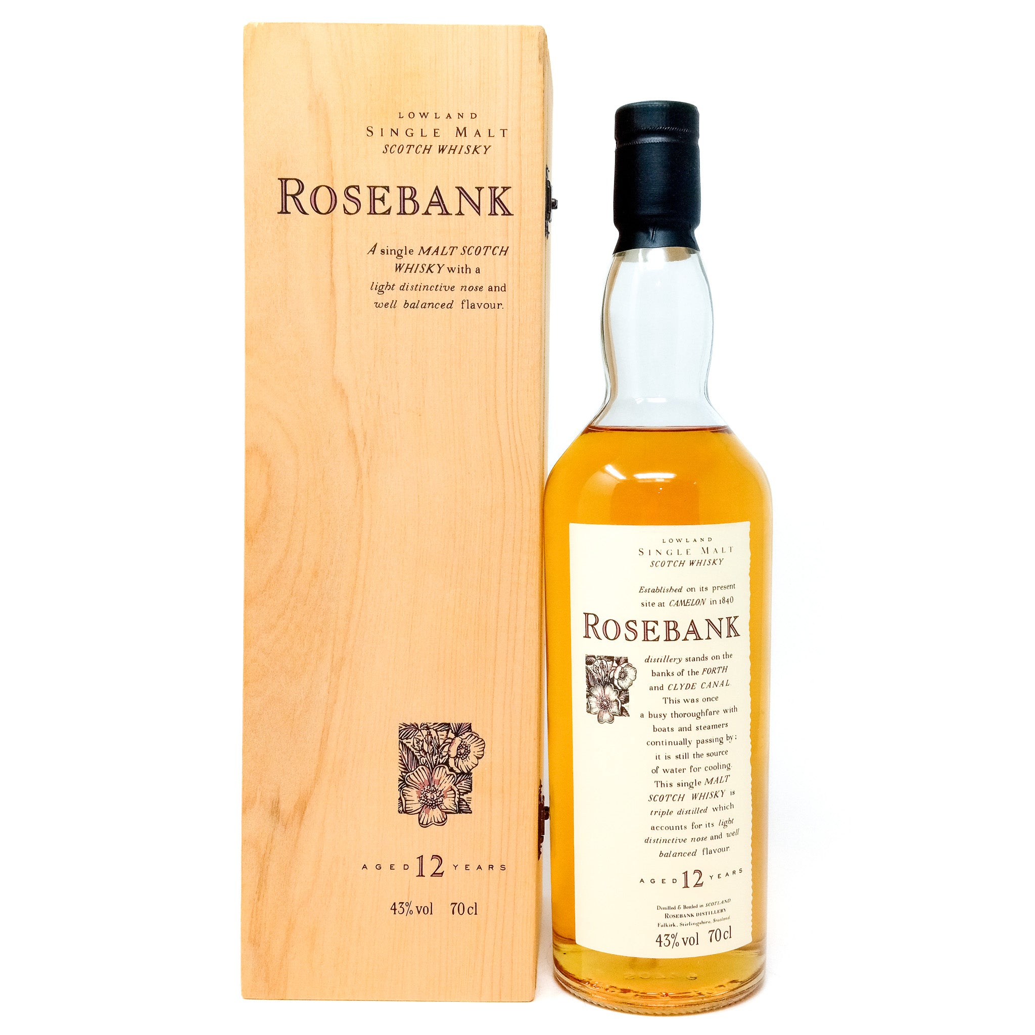 Rosebank 12 Year Old Whisky - Premium Flora & Fauna Collection