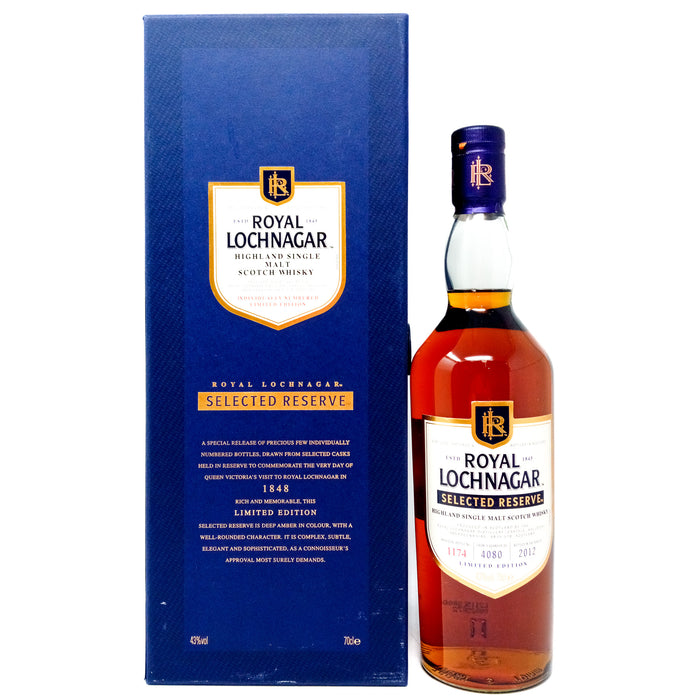 Royal Lochnagar Selected Reserve 2012 Single Malt Scotch Whisky, 70cl, 43% ABV