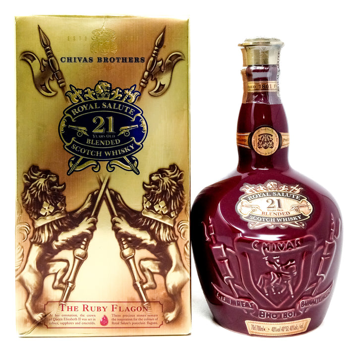 Royal Salute 21 Year Old Ruby Flagon Blended Scotch Whisky, 70cl, 40% ABV