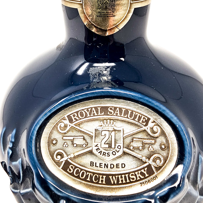 Royal Salute 21 Year Old Sapphire Flagon Blended Scotch Whisky, 75cl (26.4 fl.ozs.), 40% ABV (70° proof)