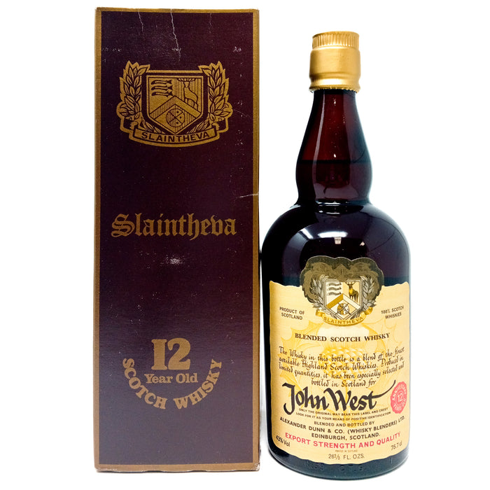 Slaintheva 12 Year Old 1980s Blended Scotch Whisky, 75.7cl (26 2/3 fl.ozs.), 43% ABV