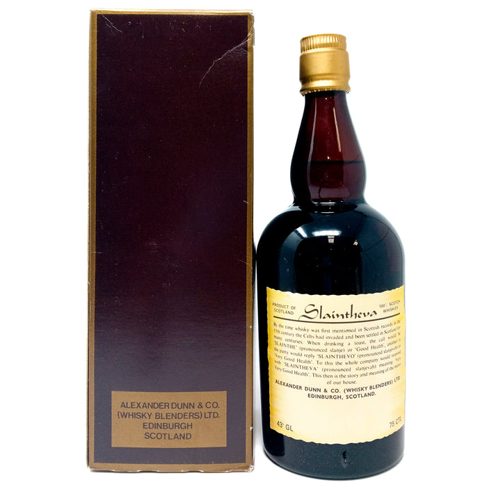 Slaintheva 12 Year Old 1980s Blended Scotch Whisky, 75.7cl (26 2/3 fl.ozs.), 43% ABV
