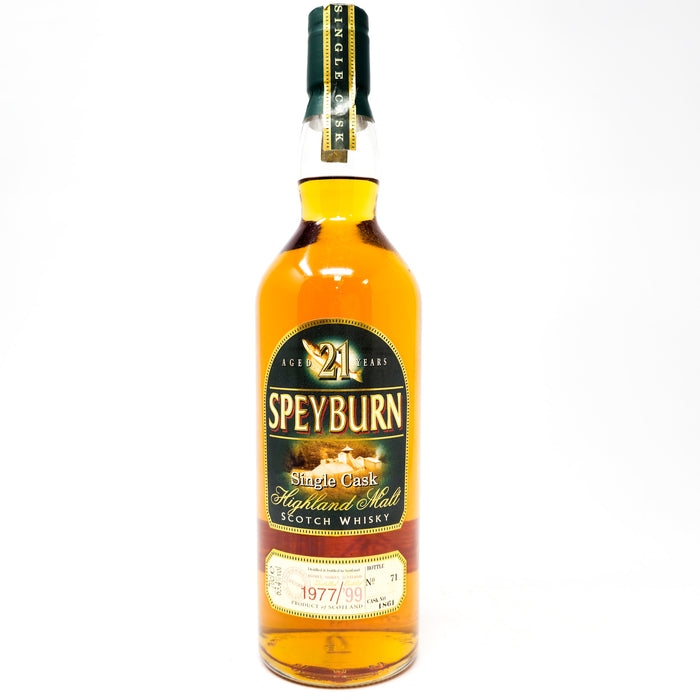 Speyburn 1977 21 Year Old Single Cask 1861 Single Malt Scotch Whisky, 70cl, 63.4% ABV